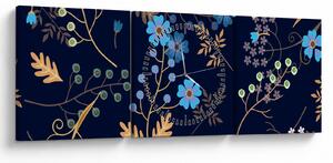 Tablou - Flori de toamnă (cu ceas) (90x30 cm)