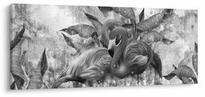 Tablou - Graffiti cu flamingo (120x50 cm)
