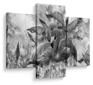 Tablou - Graffiti cu flamingo (90x60 cm)