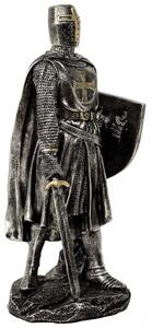 Statueta Cavaler Medieval cu Scut si Sabie 30 cm