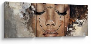 Tablou - Portret de femeie (cu ceas) (90x30 cm)
