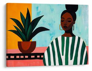 Tablou - Femeie cu floare (70x50 cm)