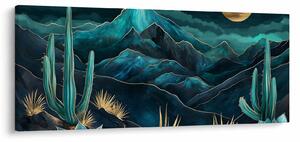 Tablou - Noapte turcoaz (120x50 cm)