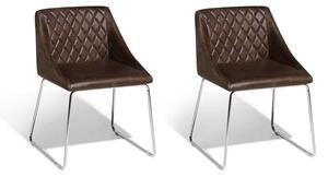 Set 2 buc. scaune pentru sufragerie Aricata (maro). 1009829