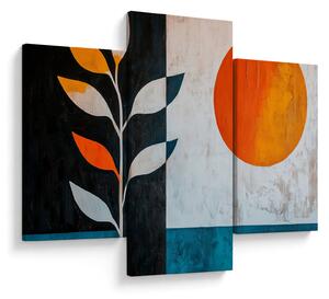 Tablou - Abstracție cu plantă și soare (90x60 cm)