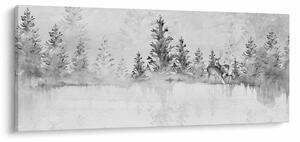 Tablou - Cerb lângă lac (120x50 cm)