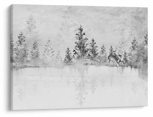 Tablou - Cerb lângă lac (70x50 cm)