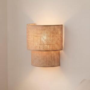 Duolla Aplică de perete Boho, iută/iută, înălțime 22 cm, material textil, E27, Maro / Rugină, Hol, Țesătură / Textil