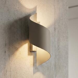 EMIBIG LIGHTING Aplică de perete SPINER, bej, înălțime 30 cm, metal, G9, reglabil, Bej, Camera de zi / sufragerie, Metal, Modern