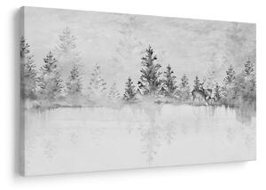 Tablou - Cerb lângă lac (90x60 cm)