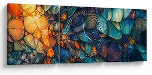 Tablou - Mozaic de sticlă (cu ceas) (90x30 cm)