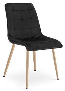 Scaun de masa SPLIT VELVET, negru