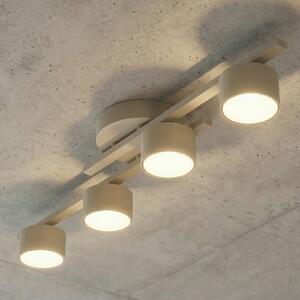 EMIBIG LIGHTING Plafonieră FRAGMENT, bej, lungime 87 cm, cu 4 becuri, din metal, reglabil, Bej, Camera de zi / sufragerie, Metal, Modern, Plafon semicircular cu spațiere
