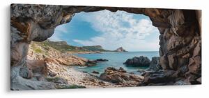 Tablou - Peșteră lângă mare (120x50 cm)
