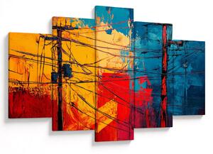 Tablou - Linii electrice abstracte (150x105 cm)