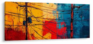 Tablou - Linii electrice abstracte (120x50 cm)
