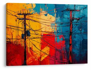 Tablou - Linii electrice abstracte (70x50 cm)