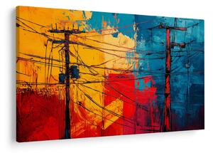 Tablou - Linii electrice abstracte (90x60 cm)