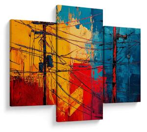 Tablou - Linii electrice abstracte (90x60 cm)