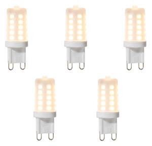 Set de 5 becuri LED G9 reglabile 3W 280 lm 2700K