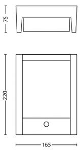 Corp de iluminat LED de exterior cu senzor ARBOUR 1xLED/6W IP44 Philips 16461/93/16