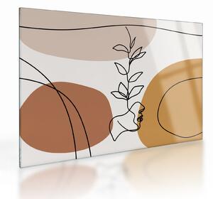 Tablou pe sticlă - Forme Boho (70x50 cm)