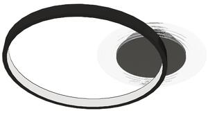 HOMCOM Lampă de tavan LED Modernă de 40W cu 2 Inele și Lumină Reglabilă, Negru | Aosom Romania