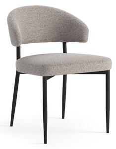MAZZONI EXPORT IRIS Bej Latte (material Monza 60) - SCAUN MODERN TAPIȚAT BOUCLÉ PENTRU SALON/SUFRAGERIE LOFT