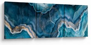 Tablou - Detaliu de acvamarin (cu ceas) (90x30 cm)