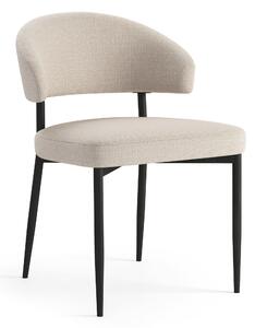 MAZZONI EXPORT IRIS Bej (material Basel 24) - SCAUN MODERN TAPIȚAT PENTRU SALON/SUFRAGERIE LOFT