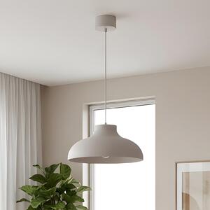 Luminex Lampă suspendată Basca, bej, metal, Ø 40 cm, E27, reglabil, Bej, Camera de zi / sufragerie, Metal