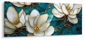 Tablou - Vitraliu cu magnolie (120x50 cm)