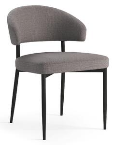 MAZZONI EXPORT IRIS Gri deschis Taupe (material Basel 34) - SCAUN MODERN TAPIȚAT PENTRU SALON/SUFRAGERIE LOFT