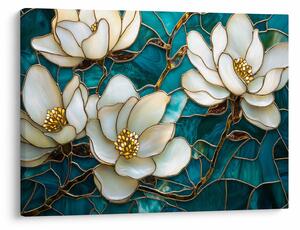 Tablou - Vitraliu cu magnolie (70x50 cm)