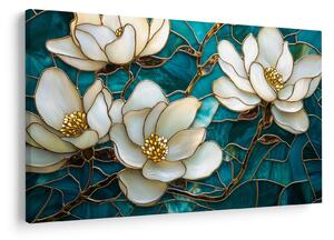 Tablou - Vitraliu cu magnolie (90x60 cm)