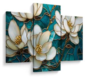 Tablou - Vitraliu cu magnolie (90x60 cm)
