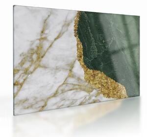Tablou pe sticlă - Marmură verde N⁰3 (70x50 cm)