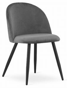Scaun Bucatarie/Dining Capri Catifea Gri Inchis