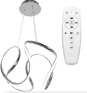 Plafonieră LED modernă elegantă cu telecomandă crom