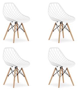 Set 4 Scaune Bucatarie/Dinig Sky Albe