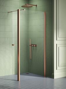 New Trendy New Soleo Copper Brushed perete cabină de duș walk-in 100 cm cupru periat/sticla transparentă K-2120