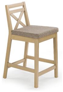 Scaun bar BORYS LOW, bej - Inari 23, stofa clasica, 41x48x83 cm