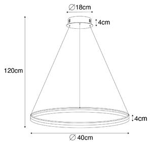 Lampă suspendată design bronz 40 cm cu LED reglabil în 3 trepte - Anello