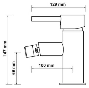 Hagser Lisa baterie bideu stativ crom HGR10000031