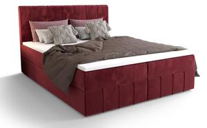Z0ND0 Pat matrimonial Boxspring 140 cm Barack (bordo) ( cu saltea și sp. depozitare). 1046382