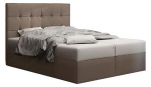 Z0ND0 Pat matrimonial Boxspring 140 cm Duel 2 (maro) ( cu saltea și sp. depozitare). 1046445