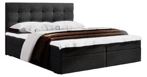 Z0ND0 Pat matrimonial Boxspring 140 cm Fade 2 (negru) ( cu saltea și sp. depozitare). 1046493