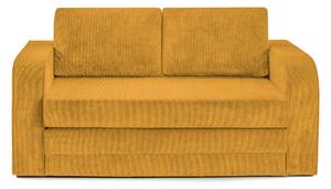 Canapea Extensibilă 2 locuri LETO, cu saltea pliabilă, 160 x 77 x 83 cm, Galben-Mustar-Run-Again