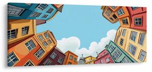 Tablou - Între case (120x50 cm)