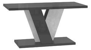 Măsuță de cafea Goodyear 128Beton, Negru lucios, 6x7x11cm, PAL laminat, Unghiular